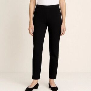 St. John Collection Dress Pants Womens 10 Navy Blue Lexi Ponte Ankle Work Office